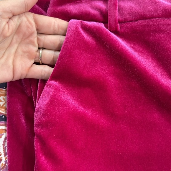 SKIES ARE BLUE Pink Velour Slacks - Picture 4 of 8